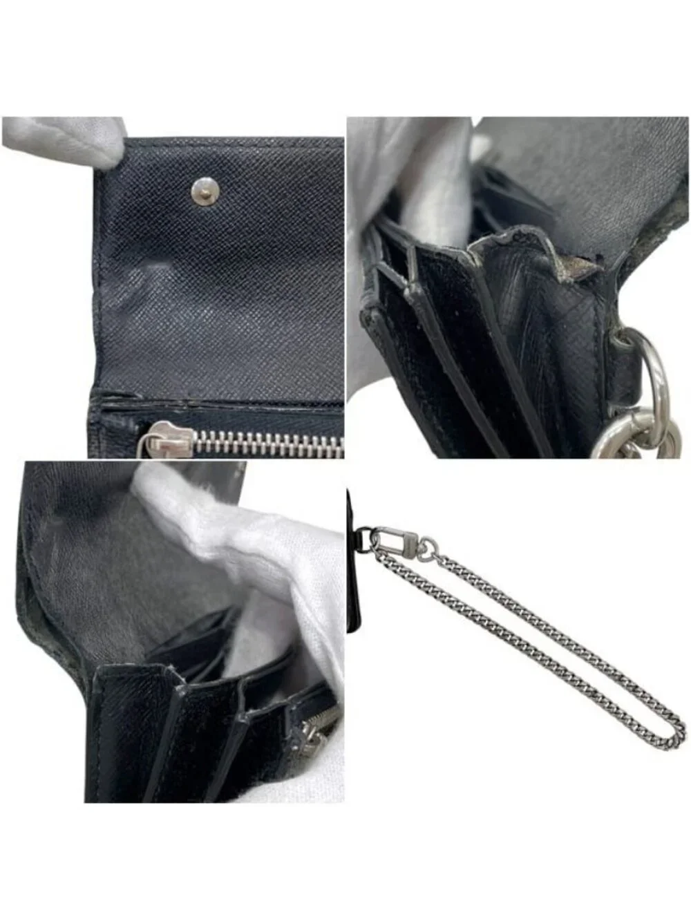Louis Vuitton Bifold Wallet Portefeuille Accordion Black Damier Graphite Canvas